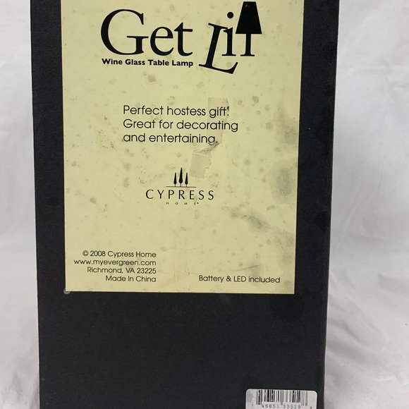 Cypress home wine glass table lamp Decor NIB - Picture 4 of 4